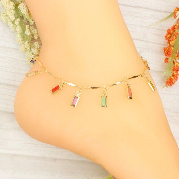 "Handmade Anklet – Elegant & Delicate Jewelry for Women | UNVRC1136 - Picture 3 of 10